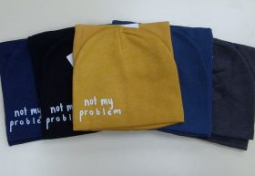 Комплект на флисе шапка+снуд, "Не мои проблемы"