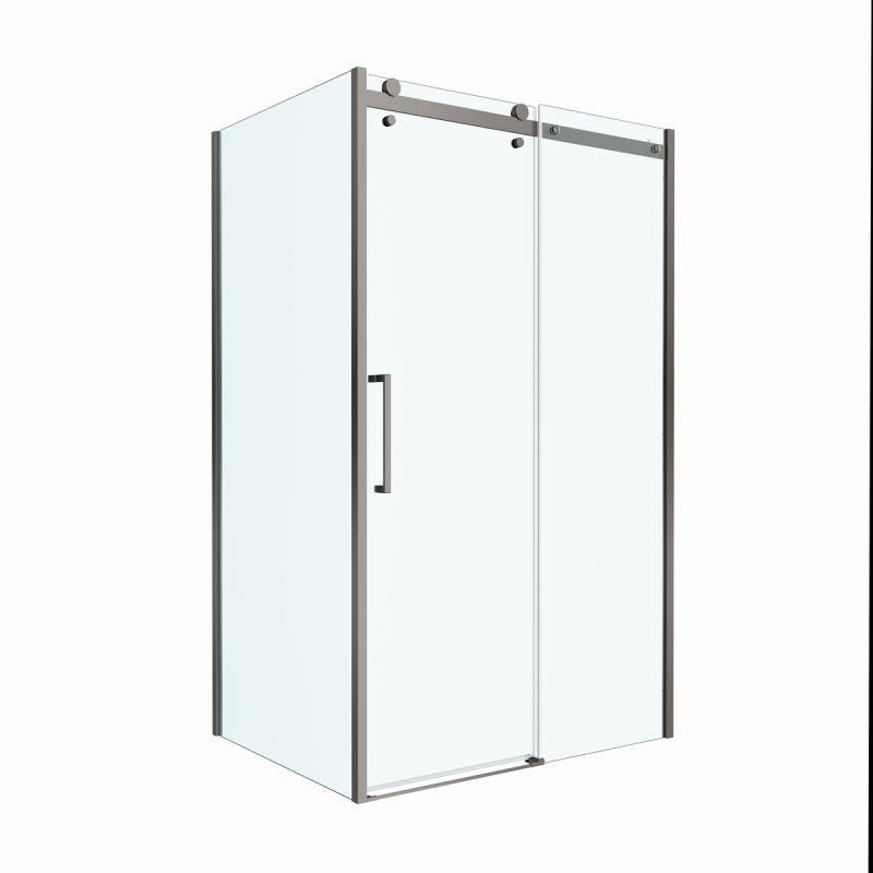 Душевой уголок BelBagno MARINO-2-AH-1-110/100-C-GM прямоугольный, оружейная сталь 110x100