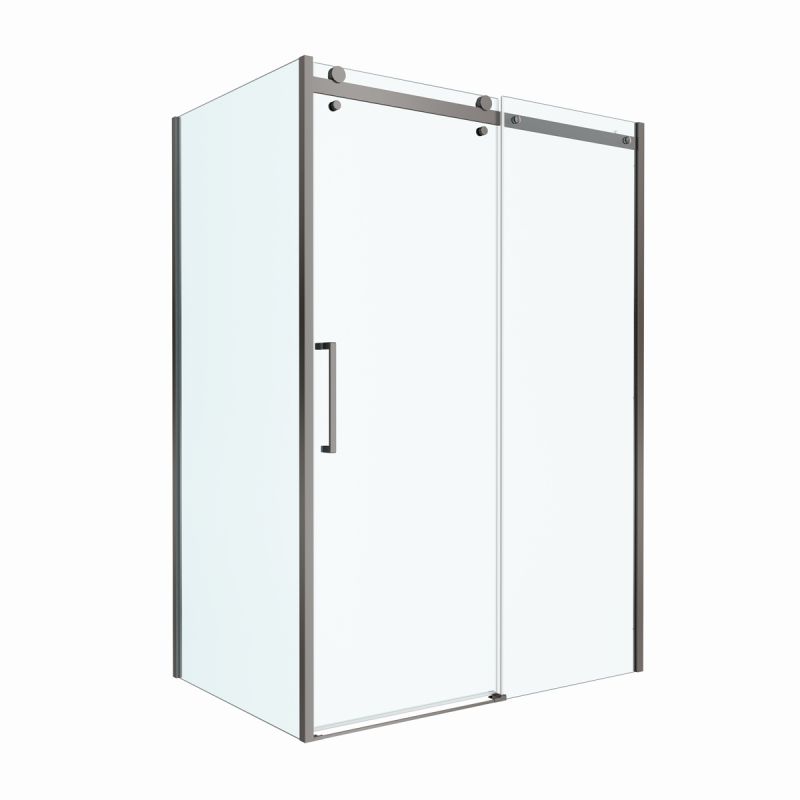 Душевой уголок BelBagno MARINO-2-AH-1-150/100-C-GM прямоугольный, оружейная сталь 150x100