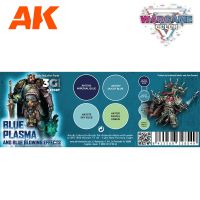 Набор красок AK Interactive Wargame Color: Blue Plasma and Glowing Effects