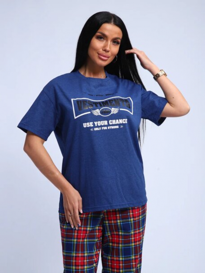 Футболка женская арт. 656 [синий]