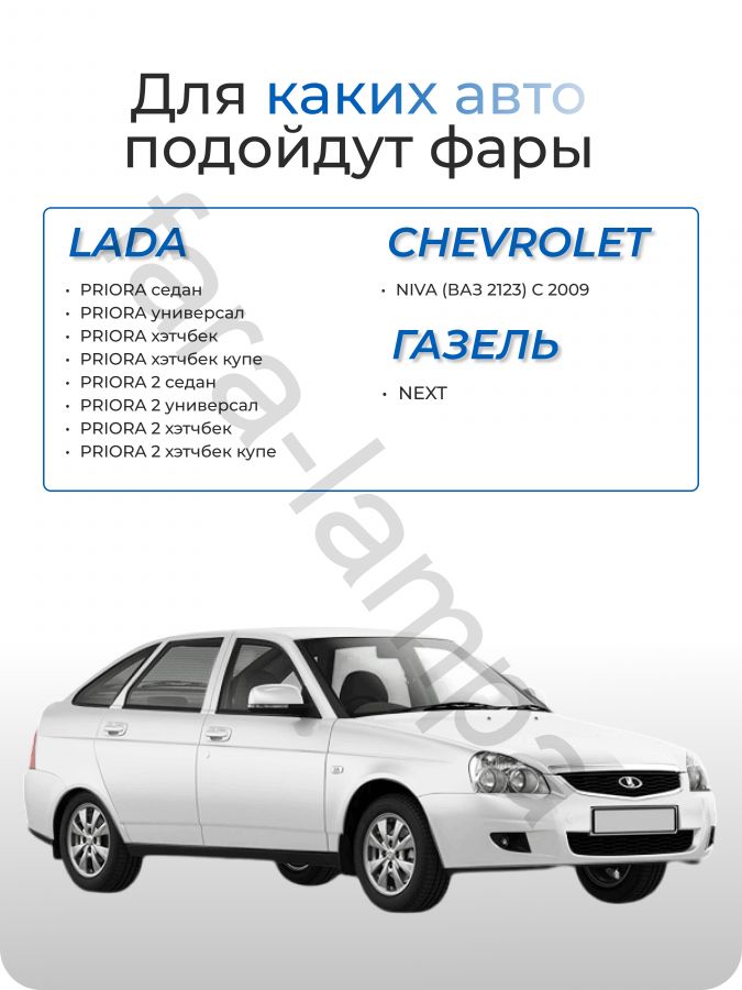 Противотуманные фары LADA PRIORA с границей света