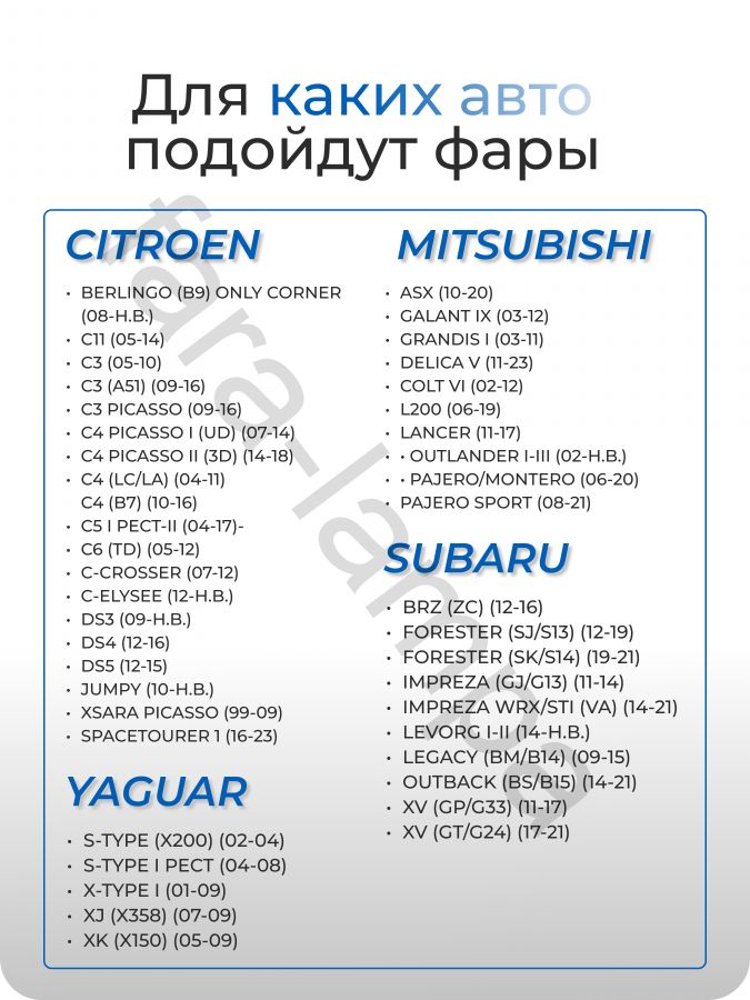 Противотуманные светодиодные фары с границей света