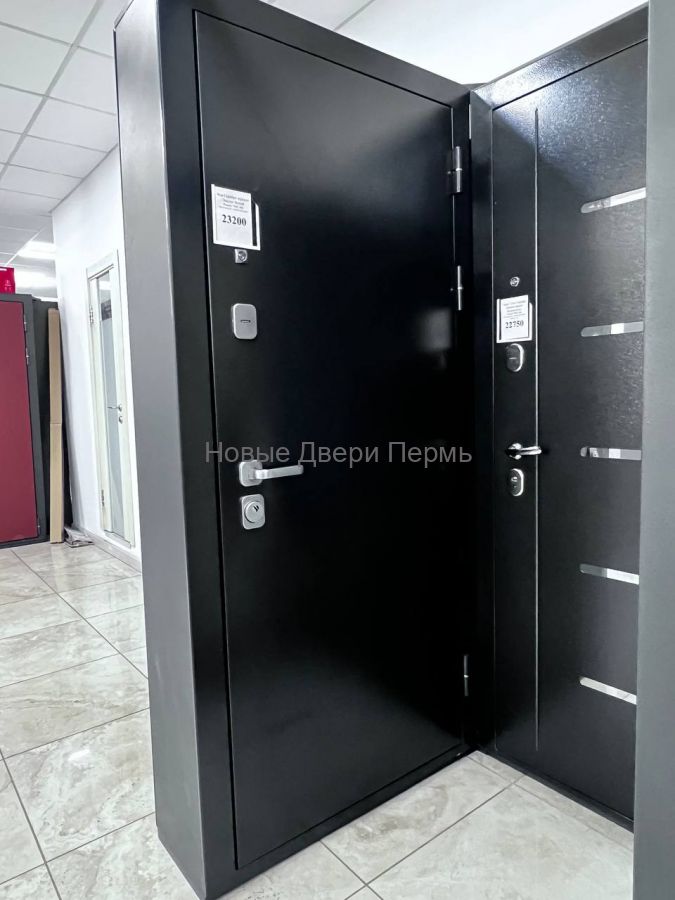 Входная дверь 9см Серебро зеркало Эмалит белый