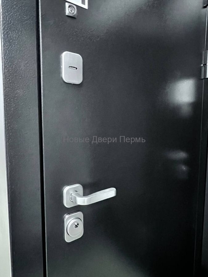 Входная дверь 9см Серебро зеркало Эмалит белый