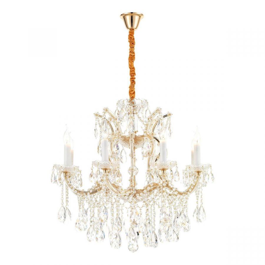 Подвесная люстра iLamp Diamond 6071-8 GD+CL