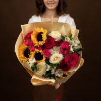 Сборный с 3 подсолнухами