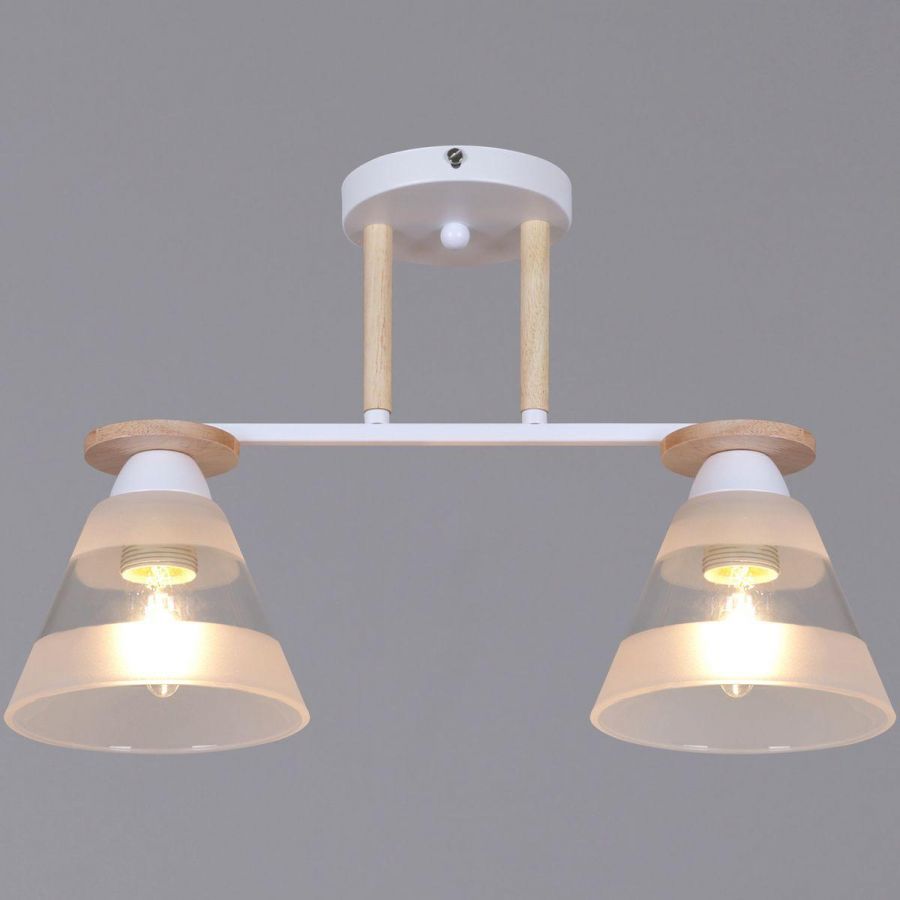 Потолочная люстра Reluce 01630-0.3-02 WH+WOOD