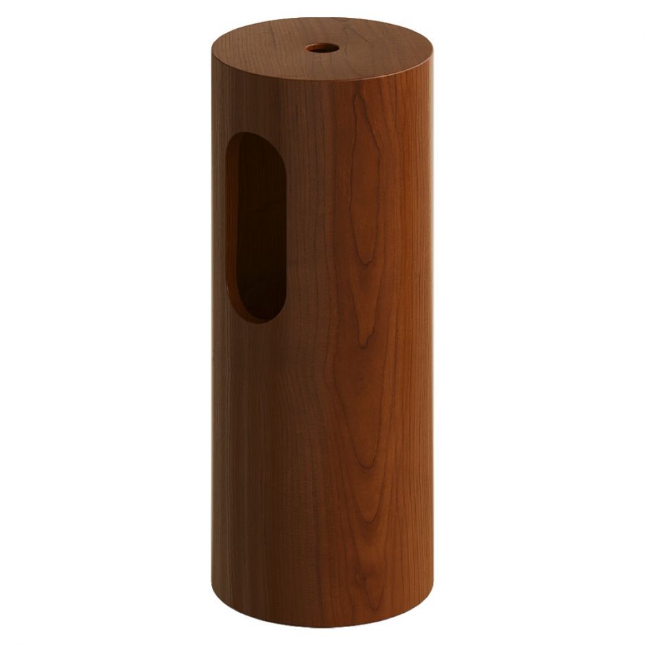 Напольная раковина Sole Corian 40x13 см, деревянный пьедестал ФОТО