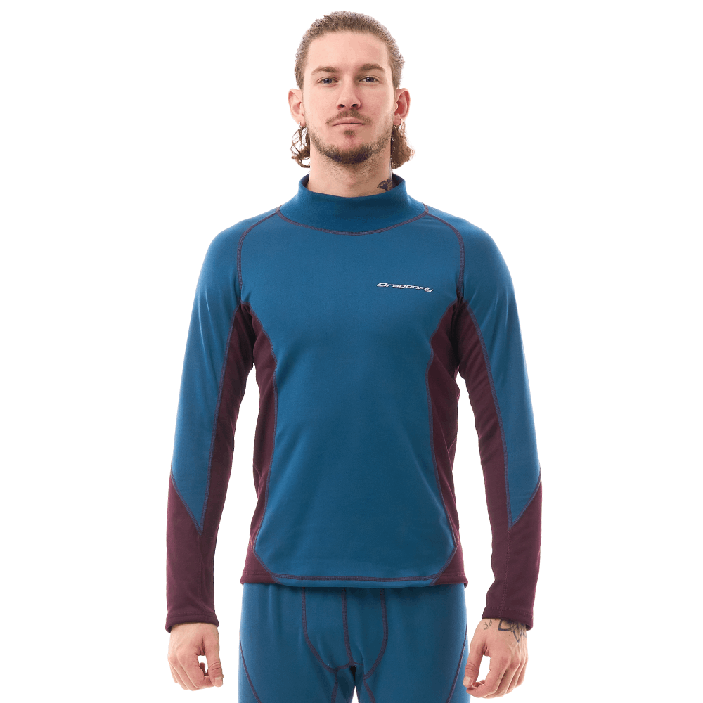 Термокофта зимняя с высоким воротом Man Bordo - Deep Blue