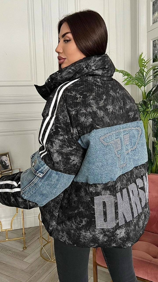 Комбинированный пуховик (Корея)