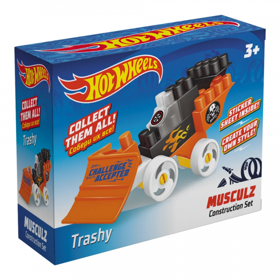Конструктор "hot wheels" машинка "musculz Trashy"