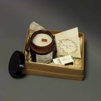 Свеча ароматическая "Табак Ваниль" с открыткой с вашими пожеланиями