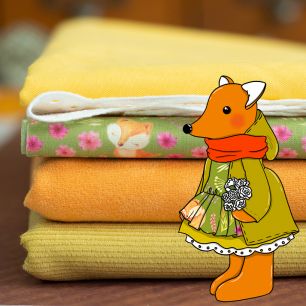 Набор для марафона Лисичка в желто-зеленом