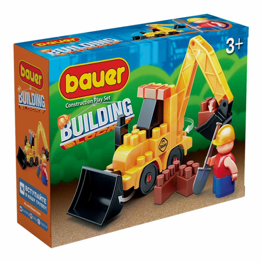 Конструктор "Стройка". Набор с трактором