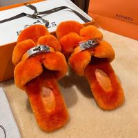 Мюли с мехом HERMES Premium