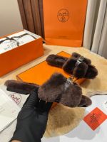 Мюли с мехом HERMES Premium