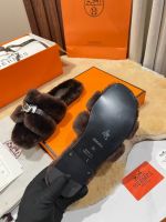 Мюли с мехом HERMES Premium