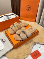 Мюли с мехом HERMES Premium