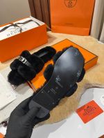 Мюли с мехом HERMES Premium