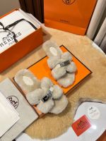 Мюли с мехом HERMES Premium