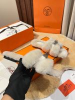 Мюли с мехом HERMES Premium