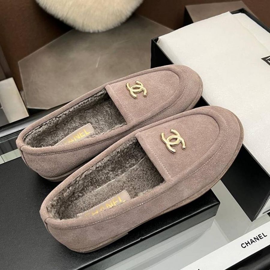 Лоферы Chanel с мехом Premium