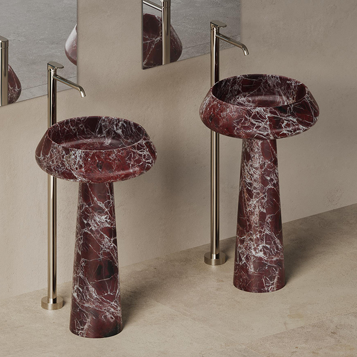 Раковина Dea Design Marble Palermo DD1543 545 54,5x54,5xh90 см мраморная