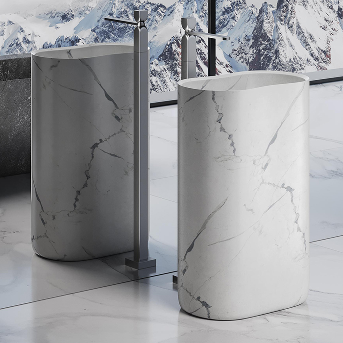 Умывальник из натурального мрамора Dea Design Marble Torino DD1541 560 56x36,7xh90 см