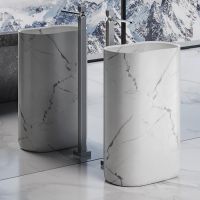 Умывальник из натурального мрамора Dea Design Marble Torino DD1541 560 56x36,7xh90 см схема 1
