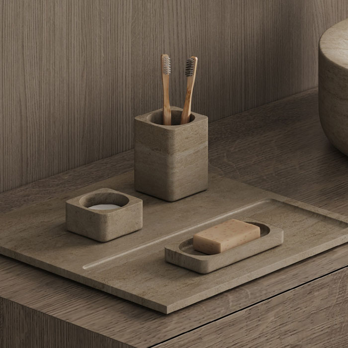 Лоток Dea Design Marble MIA quadro DD1637 400х400хh18 мм