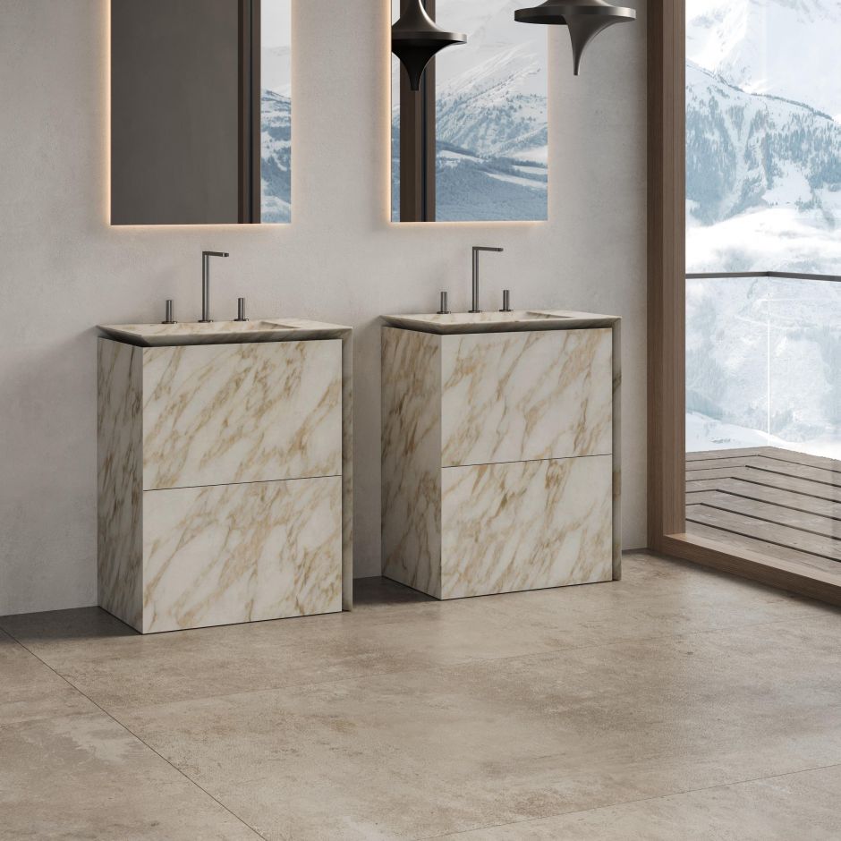 Прямоуголная мраморная раковина Dea Design Marble Bari DD1549 700 70x45xh90 см