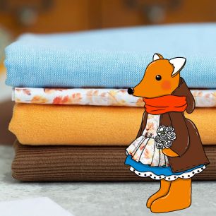 Набор для марафона Лисичка в коричнево-голубом