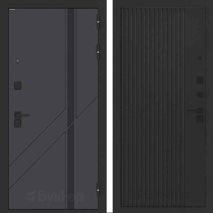 Входная дверь Бункер BN-12 - 29 Черный кварц