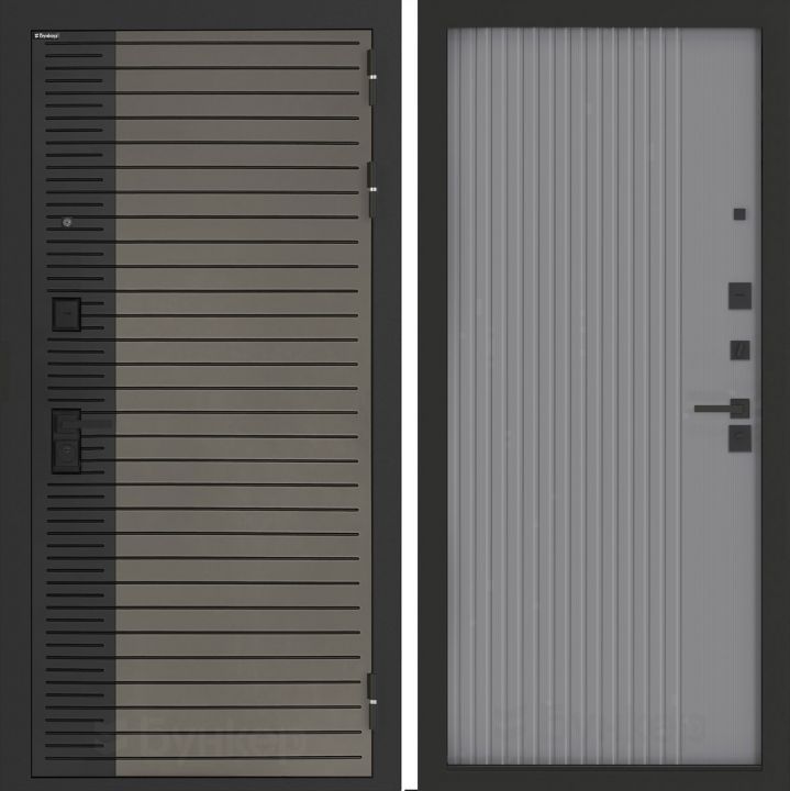 Входная дверь Бункер BN-15 - 29 Серый софт рельеф