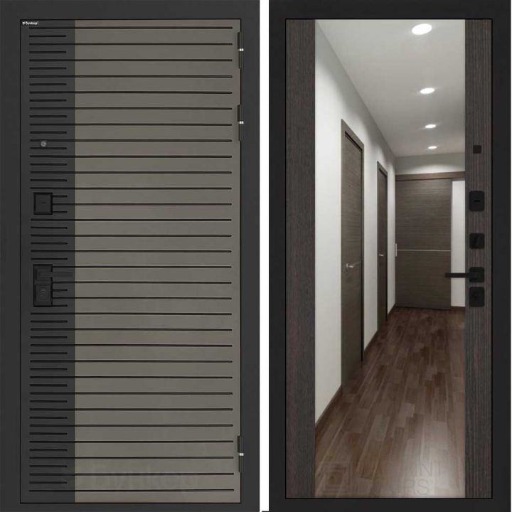 Входная дверь Бункер BN-15 - Зеркало максимум Венге