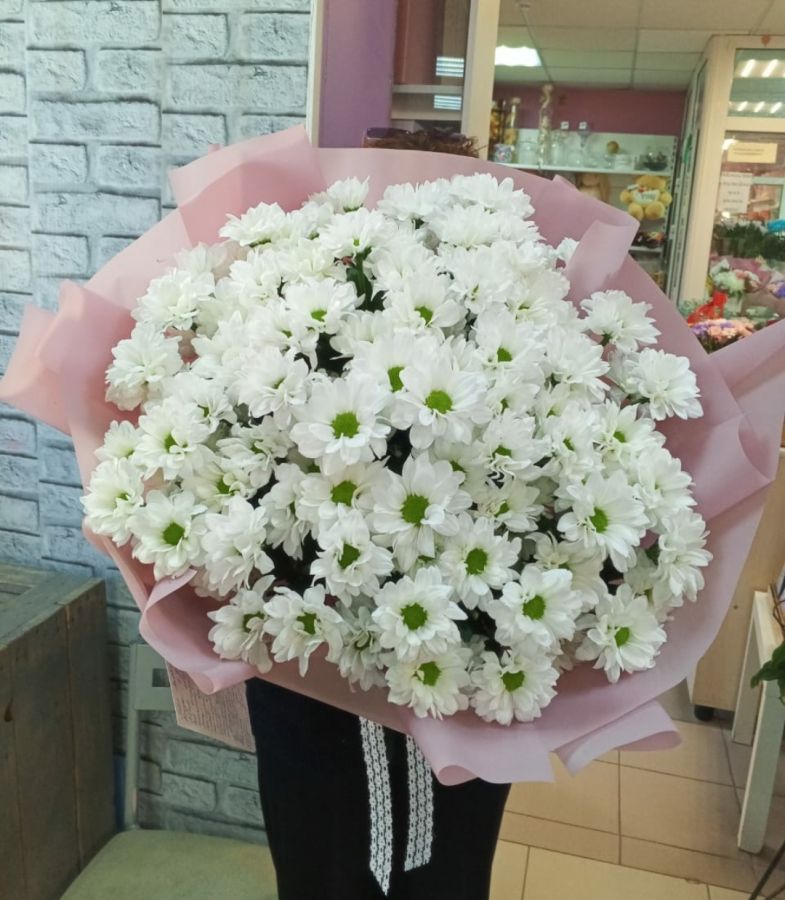 15 хризантем бакарди в упаковке