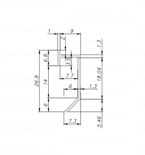 Теневой плинтус Pro Design 9388 Slim Led черный