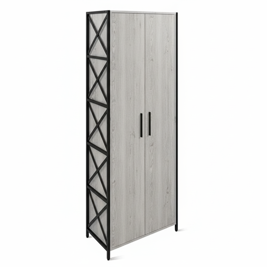 ЛОФТ-12 Шкаф для одежды (700х370х1900 мм) Дуб Канадский