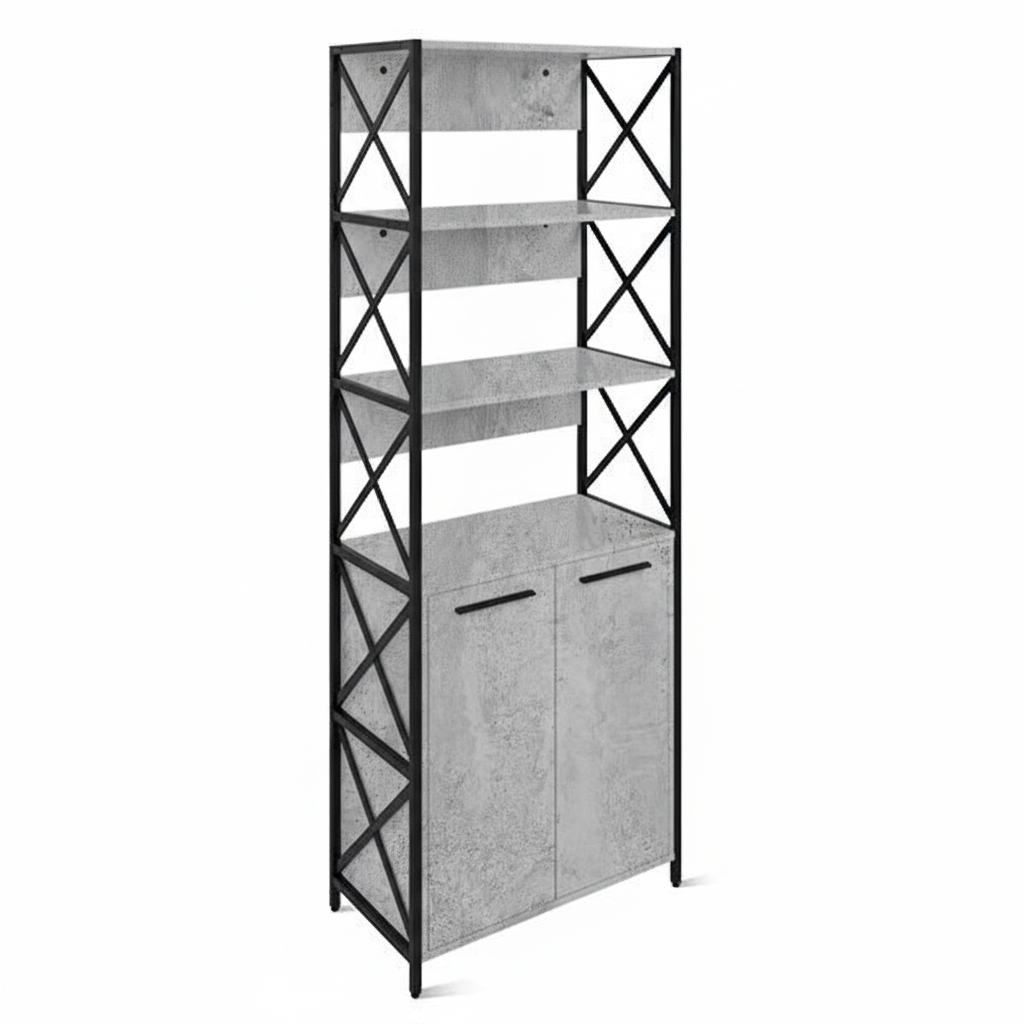 ЛОФТ-10 Шкаф для документов (700х370х1900 мм) Бетон