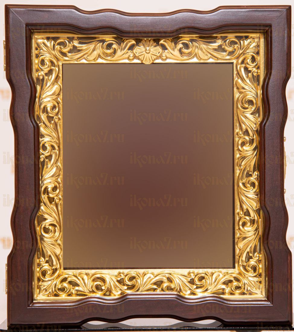 Киот для иконы фигурный пропильной с сусальным золотом