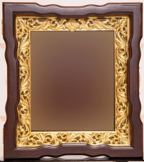 Киот для иконы фигурный пропильной с сусальным золотом