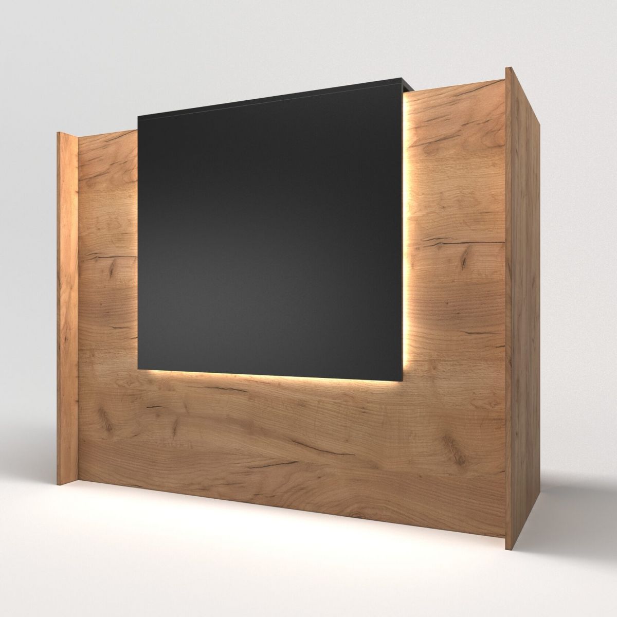 Ресепшн «Квадрат» Дуб вотан / Чёрный