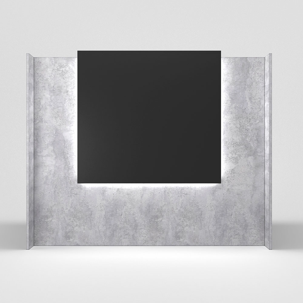 Ресепшн «Квадрат» Цемент светлый / Черный