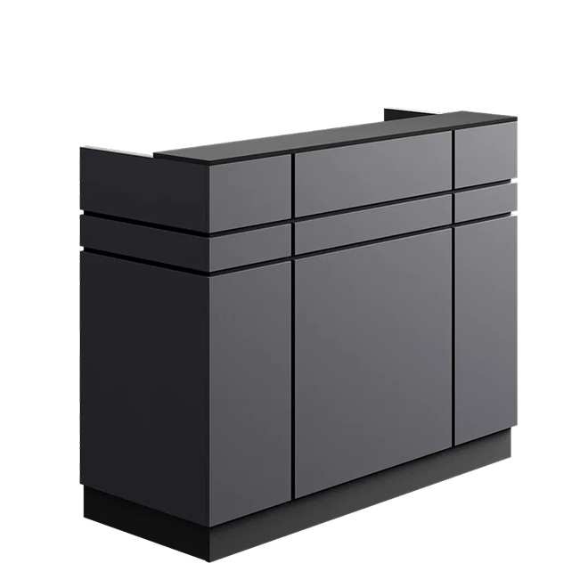 Ресепшн «Токио в МДФ пленке черный/графит