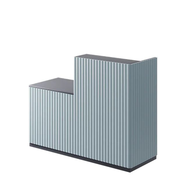 Ресепшн «Фьюжн без декора» в МДФ пленке сабон/скай/антрацит