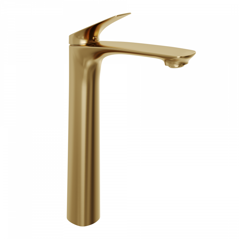 Смеситель для раковины Abelsberg Perfecta INF60102BG высокий, королевское золото