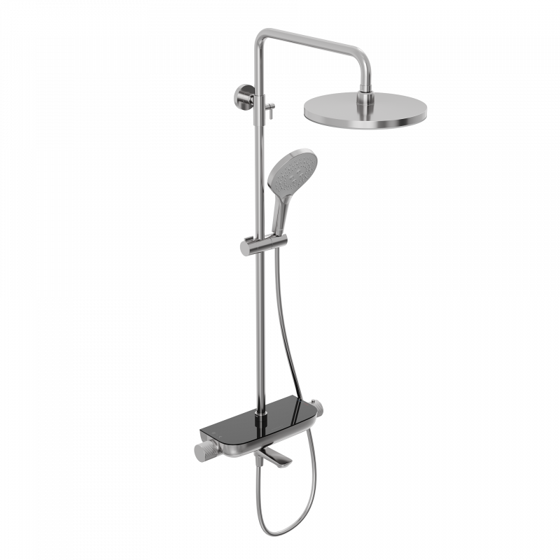 Душевая система Abelsberg Lineara с термостатом с изливом, хром SNS52791CH