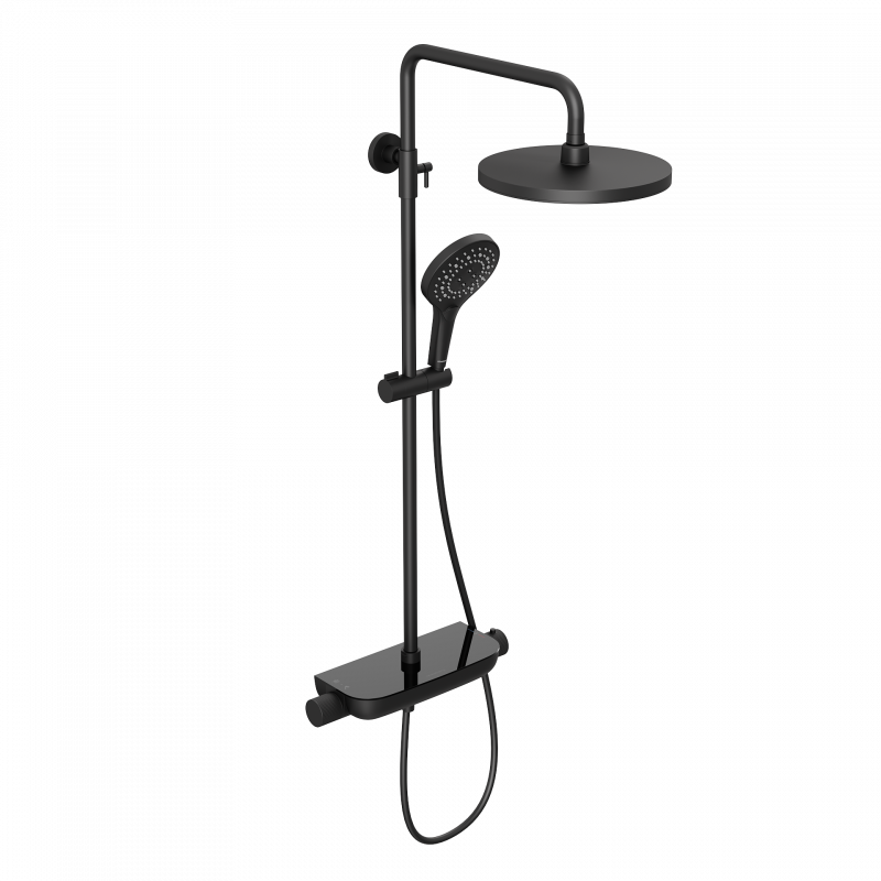 Душевая система Abelsberg Lineara с термостатом без излива, черный SNS52790MB