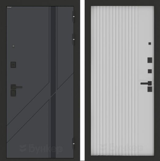 Входная дверь Бункер BN-12 - 29 Белый софт рельеф